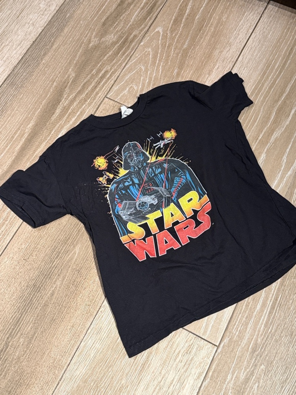 Star Wars Kids Black Graphic Tee - Iconic Movie Logo (LR)